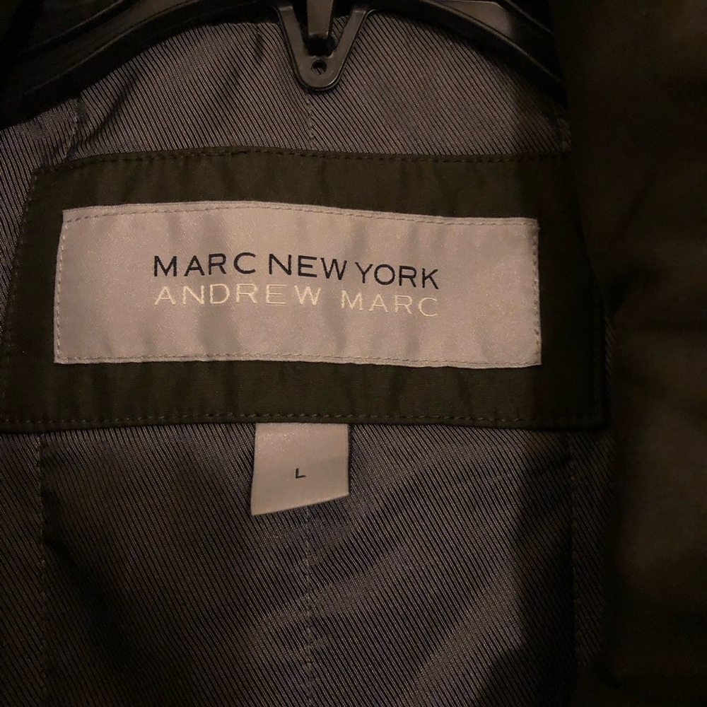 Green Andrew Marc Utility Jacket Large - image 2